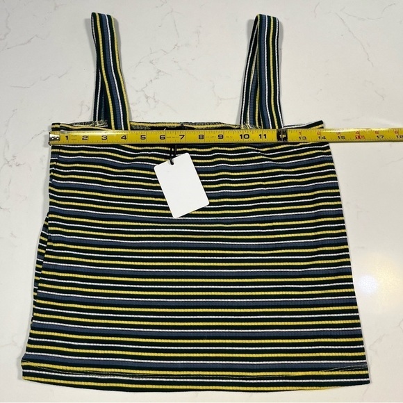 Two Olivaceous Striped Cropped Tank Tops Medium - Picture 2 of 7